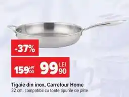 Carrefour Tigaie din inox, Carrefour Home Ofertă