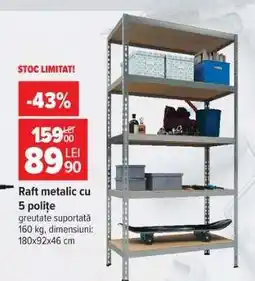 Carrefour Raft metalic cu 5 polițe Ofertă