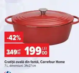 Carrefour Cratită ovală din fontă, Carrefour Home Ofertă
