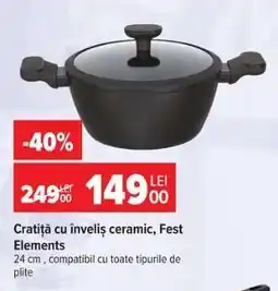 Carrefour Cratiță cu înveliș ceramic, Fest Elements Ofertă