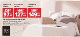 Carrefour Set lenjerie de pat TEX HOME 150x200 cm Ofertă