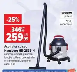 Carrefour Aspirator cu sac Hausberg HB-2836IN Ofertă