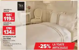 Carrefour Set lenjerie de pat TEX HOME Ofertă
