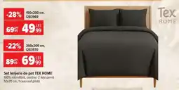Carrefour Set lenjerie de pat TEX HOME 150x200 cm Ofertă