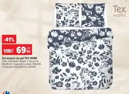 Carrefour Set lenjerie de pat TEX HOME Ofertă