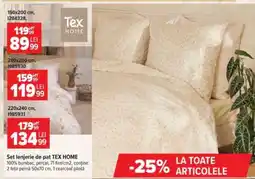 Carrefour Set lenjerie de pat TEX HOME Ofertă