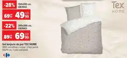 Carrefour Set lenjerie de pat TEX HOME Ofertă