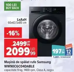 Carrefour Mașină de spălat rufe Samsung WW90CGC04DABLE Ofertă