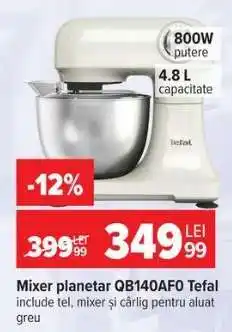 Carrefour Mixer planetar QB140AF0 Tefal Ofertă