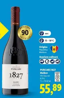 Lidl PURCARI 1827 Malbec Ofertă