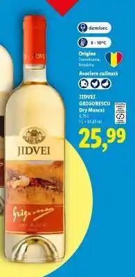 Lidl JIDVEI GRIGORESCU Dry Muscat Ofertă
