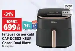 Carrefour Friteuză cu aer cald CAF-DC602-KEUR Cosori Dual Blaze Ofertă