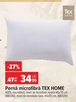 Carrefour Pernă microfibră TEX HOME Ofertă