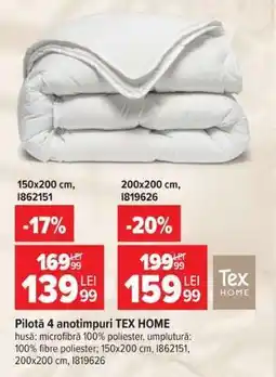 Carrefour Pilotă 4 anotimpuri TEX HOME Ofertă