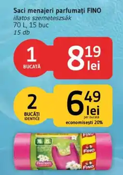 Supeco Fino saci menajeri parfumati Ofertă