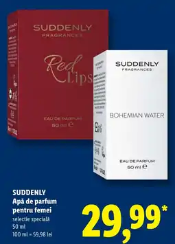 Lidl Suddenly apă de parfum pentru femei Ofertă