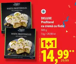 Lidl Deluxe Profiterol cu cremă cu fistic Ofertă