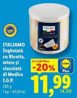 Lidl Itali amo înghețată cu ricotta, miere și ciocolată di modica i.g.p. Ofertă