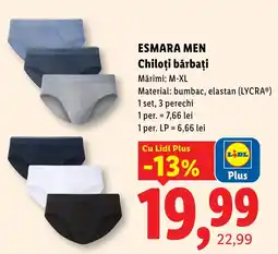 Lidl Esmara men chiloți bărbați Ofertă