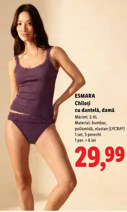 Lidl Esmara chiloți cu dantelă, damă Ofertă