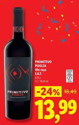 Lidl Primitivo Puglia Ofertă