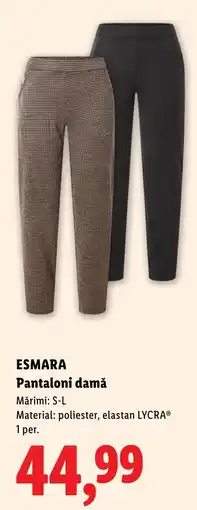 Lidl Esmara pantaloni damă Ofertă