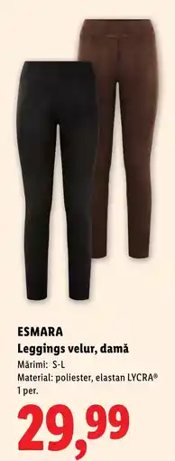 Lidl Esmara leggings velur, damă Ofertă