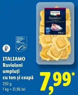 Lidl Italiamo ravioloni umpluti cu ton si ceapa Ofertă
