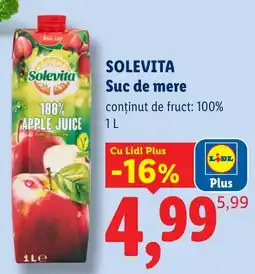Lidl Solevita suc de mere Ofertă