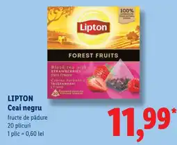 Lidl Lipton ceai negru fructe de pădure Ofertă