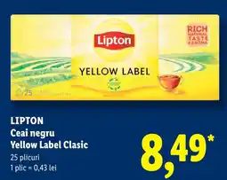 Lidl Lipton Ceai negru Yellow Label Clasic Ofertă