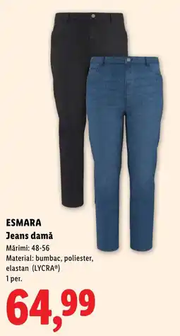 Lidl Esmara jeans damă Ofertă