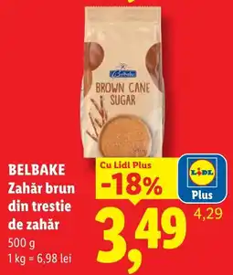 Lidl Belbake zahăr brun din trestie de zahăr Ofertă