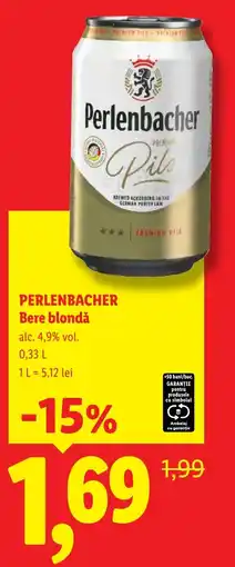 Lidl Perlenbacher Bere blondă Ofertă