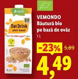 Lidl Vemondo băutură bio pe bază de ovăz Ofertă