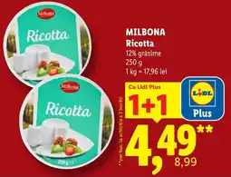 Lidl Milbona Ricotta Ofertă