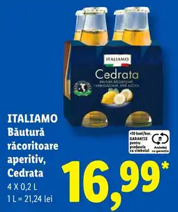 Lidl Itali amo bautura racoritoare aperitiv cedrata Ofertă