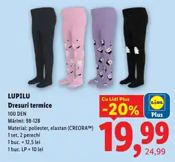 Lidl Lupilu Dresuri termice Ofertă
