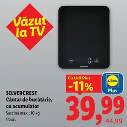 Lidl Silvercrest cântar de bucătărie, cu acumulator Ofertă