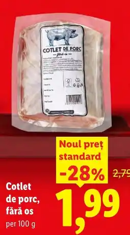 Lidl Cotlet de porc, fără os Ofertă