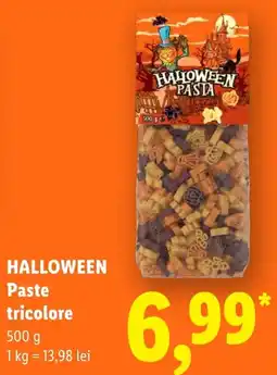 Lidl Halloween pasta tricolore Ofertă