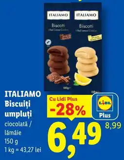Lidl Itali amo biscuiti umpluti Ofertă