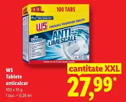 Lidl W5 tablete anticalcar Ofertă