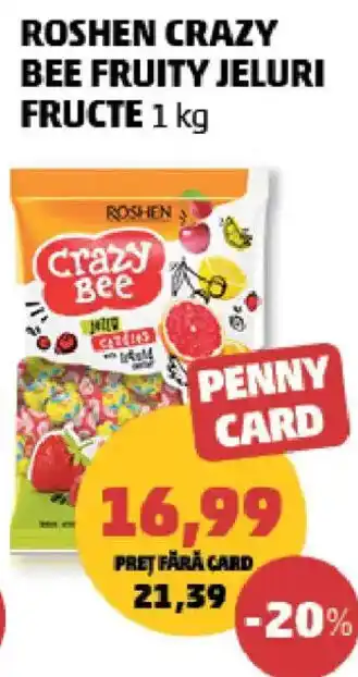 Roshen crazy bee fruity jeluri fructe