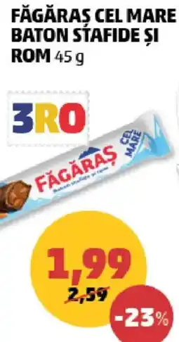 Penny Făgăraș cel mare baton stafide și rom Ofertă