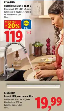 Lidl Livarano baterie bucătărie cu led Ofertă
