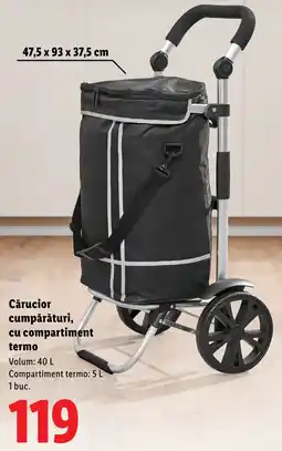 Lidl Cărucior cumpărături, cu compartiment termo Ofertă