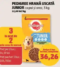 Penny Pedigree hrană uscată junior cu pui și orez Ofertă