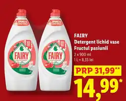 Lidl Fairy detergent lichid vase fructul pasiunii Ofertă