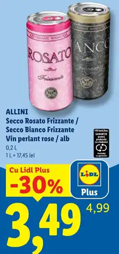 Lidl Allini secco rosato frizzante / secco bianco frizzante Ofertă